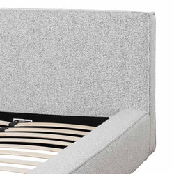 CBD6899-YO Queen Sized Bed Frame - Pepper Boucle - Furniture Castle