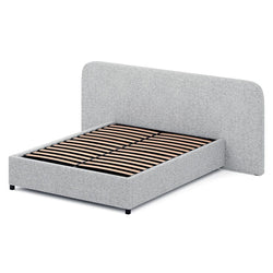 CBD6926-MI King Sized Bed Frame - Pepper Boucle with Storage - Furniture Castle