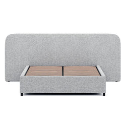 CBD6926-MI King Sized Bed Frame - Pepper Boucle with Storage - Furniture Castle