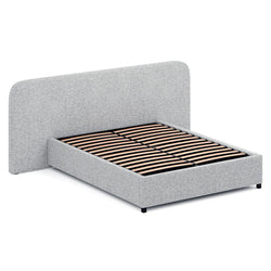 CBD6926-MI King Sized Bed Frame - Pepper Boucle with Storage - Furniture Castle