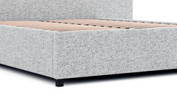 CBD6926-MI King Sized Bed Frame - Pepper Boucle with Storage - Furniture Castle