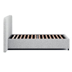 CBD6926-MI King Sized Bed Frame - Pepper Boucle with Storage - Furniture Castle