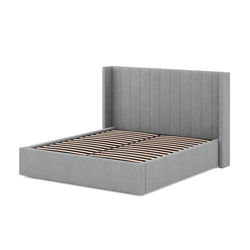 CBD6928-MI - Wide Base King Sized Bed Frame - Flint Grey - Furniture Castle