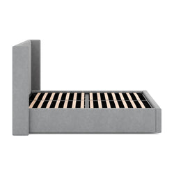 CBD6928-MI - Wide Base King Sized Bed Frame - Flint Grey - Furniture Castle