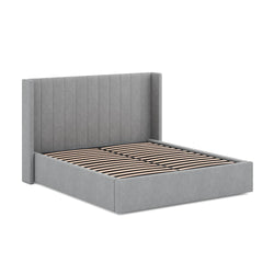 CBD6928-MI - Wide Base King Sized Bed Frame - Flint Grey - Furniture Castle