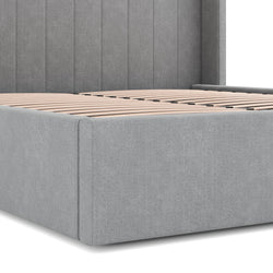 CBD6928-MI - Wide Base King Sized Bed Frame - Flint Grey - Furniture Castle