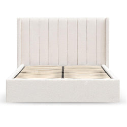 CBD6929-MI Wide Base King Sized Bed Frame - Snow Boucle - Furniture Castle