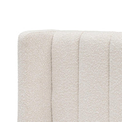 CBD6929-MI Wide Base King Sized Bed Frame - Snow Boucle - Furniture Castle