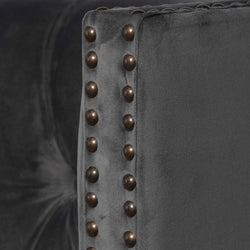 CBD8086-MI Queen Bed Frame - Charcoal Velvet - Furniture Castle