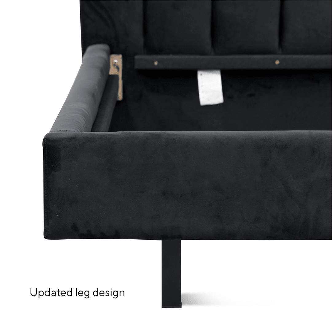CBD8093-MI King Bed Frame - Flint Grey - Furniture Castle