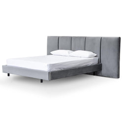 CBD8096-MI King Bed Frame - Charcoal Velvet - Furniture Castle