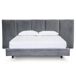 CBD8096-MI King Bed Frame - Charcoal Velvet - Furniture Castle