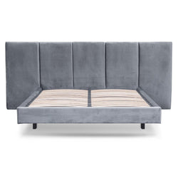 CBD8096-MI King Bed Frame - Charcoal Velvet - Furniture Castle