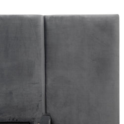 CBD8096-MI King Bed Frame - Charcoal Velvet - Furniture Castle