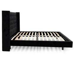 CBD8099-MI Queen Bed Frame - Black Velvet - Furniture Castle