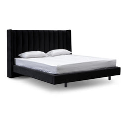 CBD8100-MI King Bed Frame - Black Velvet - Furniture Castle