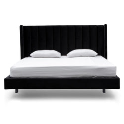 CBD8100-MI King Bed Frame - Black Velvet - Furniture Castle