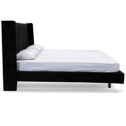 CBD8100-MI King Bed Frame - Black Velvet - Furniture Castle