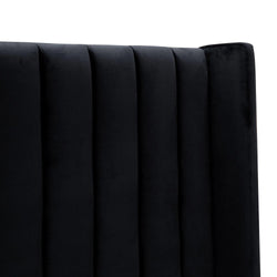 CBD8100-MI King Bed Frame - Black Velvet - Furniture Castle