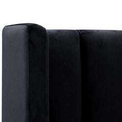 CBD8100-MI King Bed Frame - Black Velvet - Furniture Castle