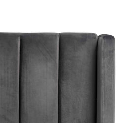 CBD8101-MI King Bed Frame - Charcoal Velvet - Furniture Castle