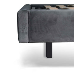 CBD8101-MI King Bed Frame - Charcoal Velvet - Furniture Castle