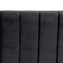 CBD8103-MI Queen Bed Frame - Black Velvet - Furniture Castle