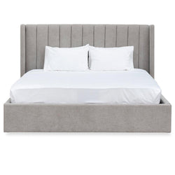 CBD8108-MI Wide Base Queen Sized Bed Frame - Oyster Beige - Furniture Castle
