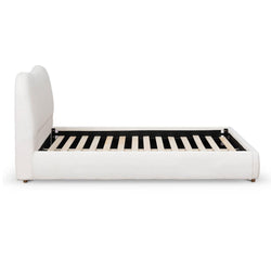 CBD8147-YO Queen Bed Frame - Cream White Boucle - Furniture Castle