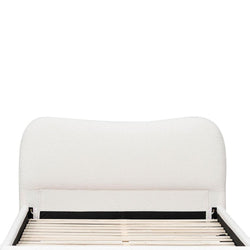 CBD8147-YO Queen Bed Frame - Cream White Boucle - Furniture Castle