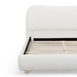 CBD8147-YO Queen Bed Frame - Cream White Boucle - Furniture Castle