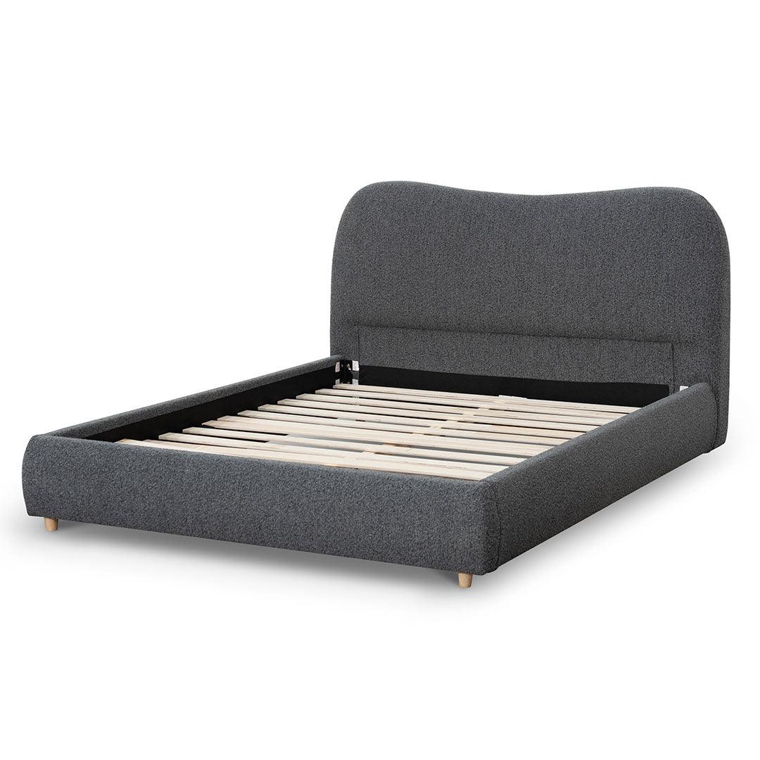 CBD8148-YO Queen Bed Frame - Charcoal Boucle - Furniture Castle