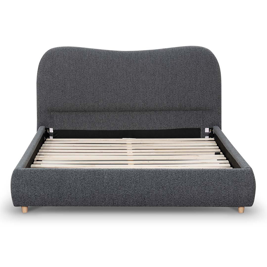 CBD8148-YO Queen Bed Frame - Charcoal Boucle - Furniture Castle