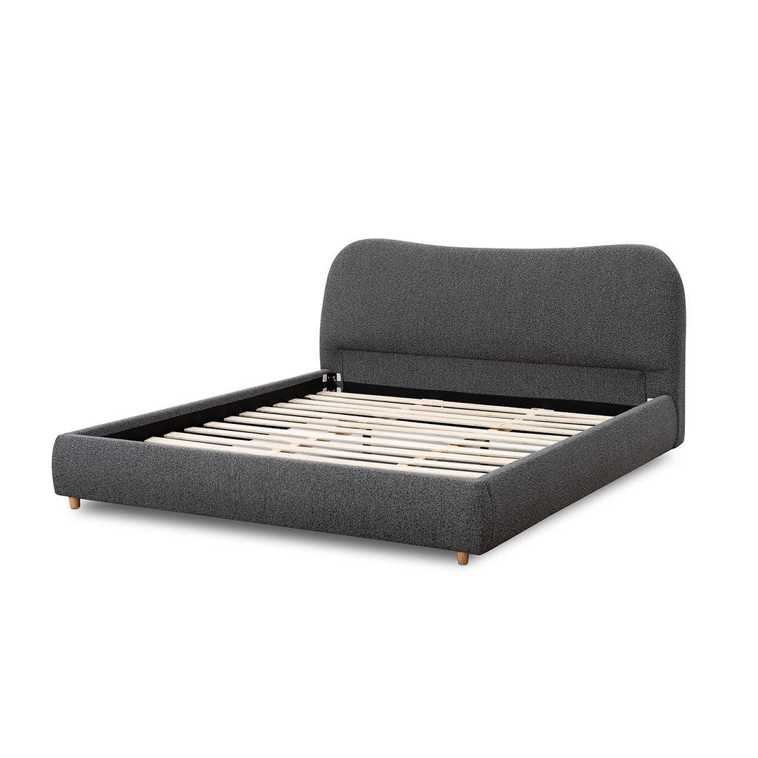 CBD8150-YO King Bed Frame - Charcoal Boucle - Furniture Castle