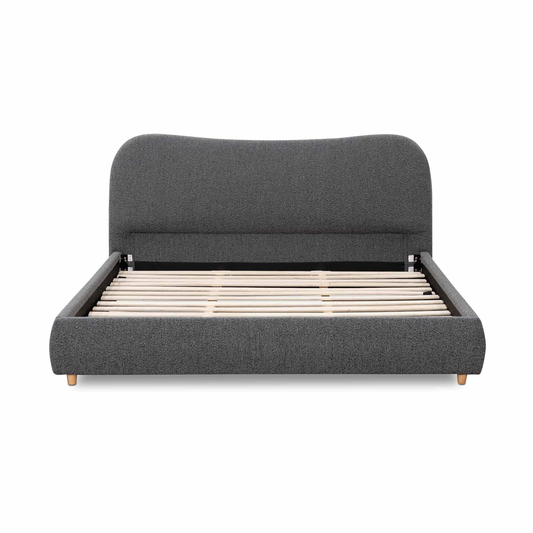 CBD8150-YO King Bed Frame - Charcoal Boucle - Furniture Castle