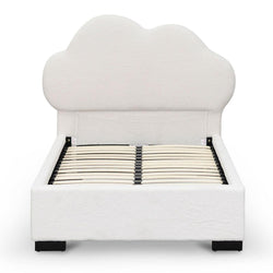 CBD8185-YO Single Bed Frame - Beige White Fleece - Furniture Castle