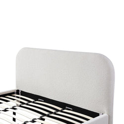 CBD8186-YO Queen Bed Frame - Cream White - Furniture Castle