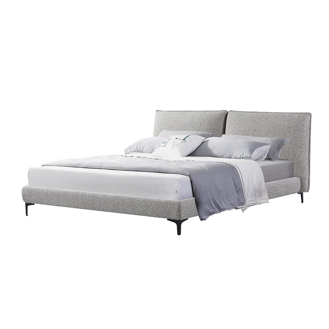 CBD8365-YO Fabric Queen Bed Frame - Olive Brown Boucle - Furniture Castle