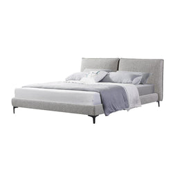 CBD8365-YO Fabric Queen Bed Frame - Olive Brown Boucle - Furniture Castle