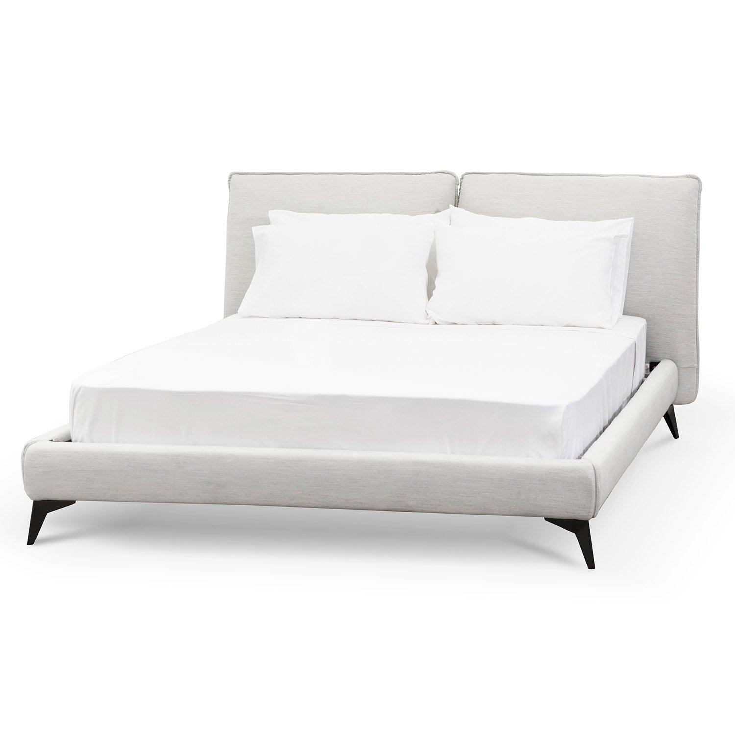 CBD8392-YO Fabric King Bed - Pearl Grey - Furniture Castle