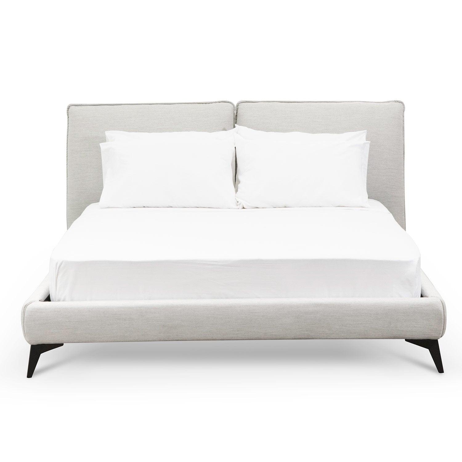 CBD8392-YO Fabric King Bed - Pearl Grey - Furniture Castle