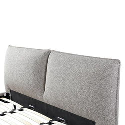 CBD8393-YO Fabric King Bed Frame - Olive Brown Boucle - Furniture Castle