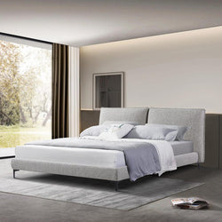 CBD8393-YO Fabric King Bed Frame - Olive Brown Boucle - Furniture Castle