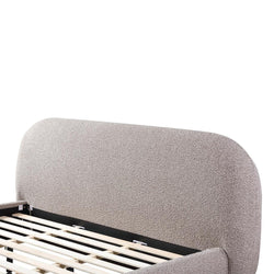 CBD8396-YO King Bed Frame - Olive Brown Boucle - Furniture Castle
