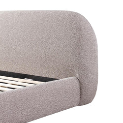 CBD8396-YO King Bed Frame - Olive Brown Boucle - Furniture Castle