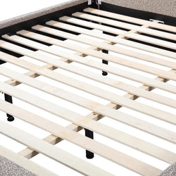 CBD8396-YO King Bed Frame - Olive Brown Boucle - Furniture Castle