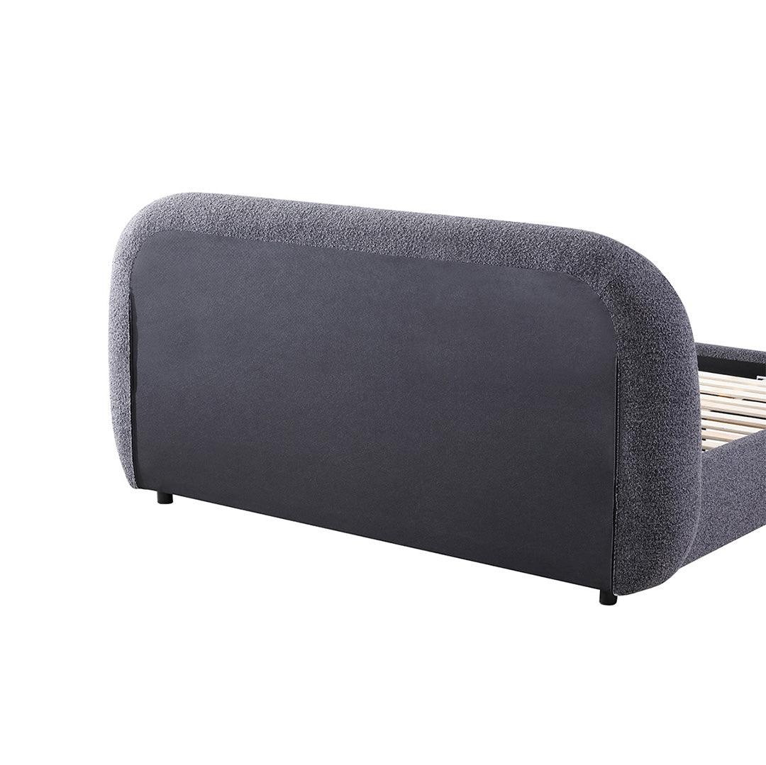 CBD8397-YO Queen Bed Frame - Charcoal Pepper Boucle - Furniture Castle