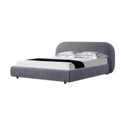 CBD8398-YO King Bed Frame - Charcoal Pepper Boucle - Furniture Castle