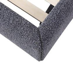 CBD8398-YO King Bed Frame - Charcoal Pepper Boucle - Furniture Castle