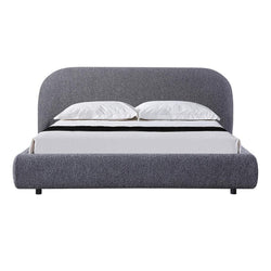 CBD8398-YO King Bed Frame - Charcoal Pepper Boucle - Furniture Castle
